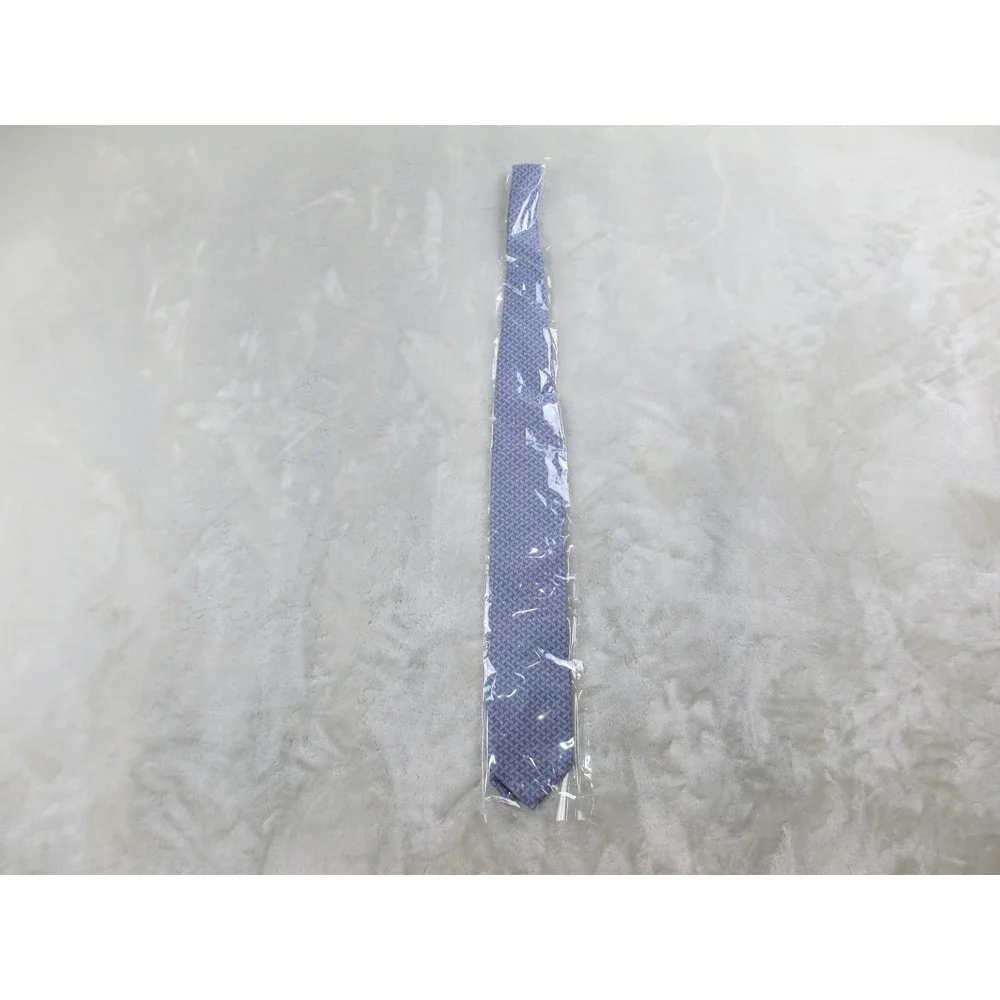 NEW ETON Neck Tie Mens Purple Geometric Silk Made In Italy Casual 01